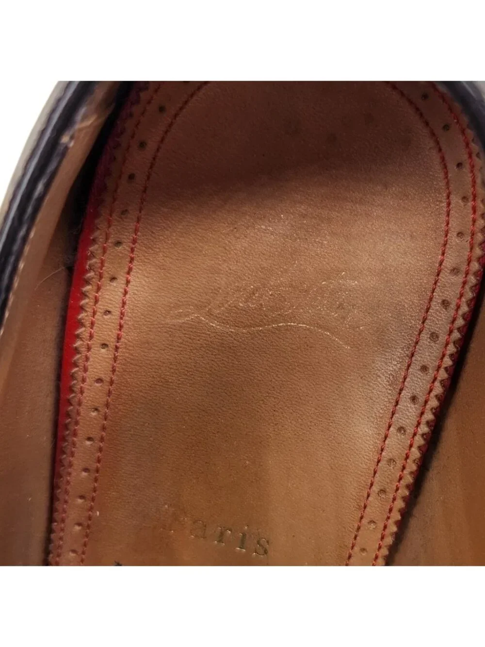 Christian Louboutin Greggo Oxford Lace Up Dress Shoes 40.5 7.5 Flat Calf Leather